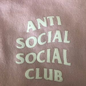 Pink - Anti-Social-Social-Club, Size S.  LIKE NEW.